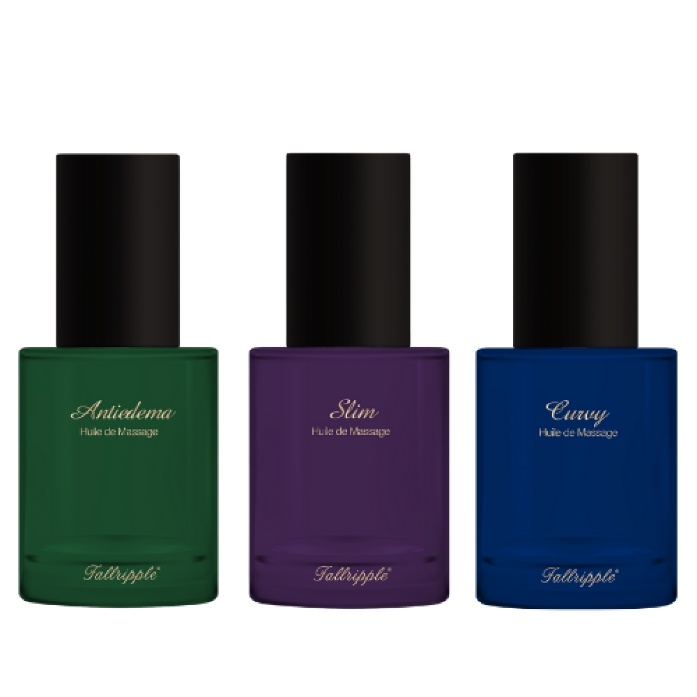 Massage Oil - Anti-Edema ×1 bottle + slim ×1 bottle + Curvy ×1 bottle